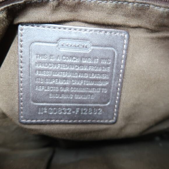 Coach Burgundy Red Canvas Monogram Logo Crossbody Bag Purse - Picture 6 of 7